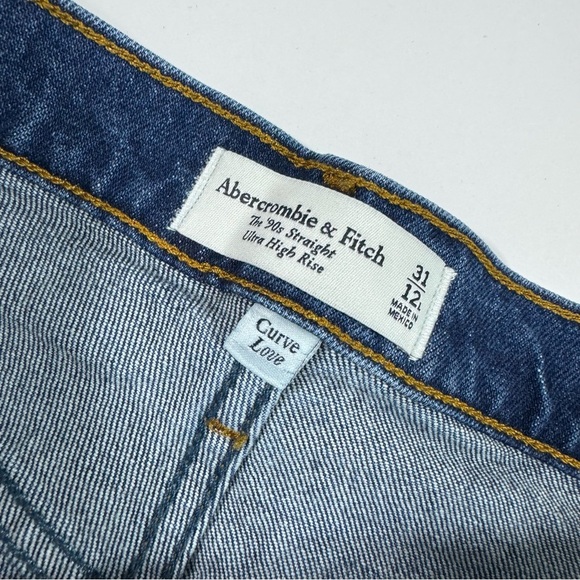 Abercrombie The 90s Straight Ultra High Rise Jeans Curve Love - Picture 4 of 8